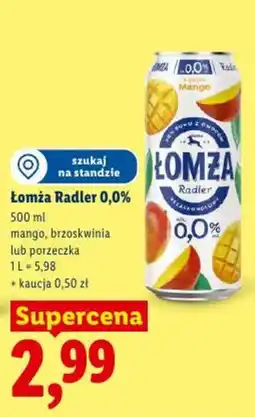 Lidl Łomża Radler 0,0% oferta