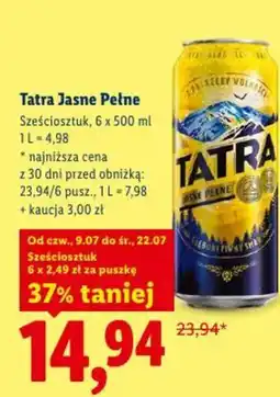 Lidl Tatra Jasne Pełne oferta