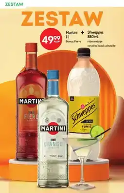 Żabka Zestaw Martini Bianco 1 l + Schweppes 850 ml oferta