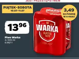 Netto Piwo Warka Classic 4-pak oferta