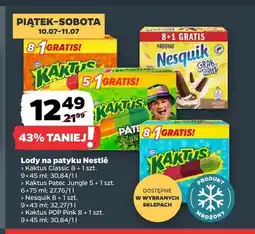 Netto Lody na patyku Nestlé Kaktus Classic 9-pak oferta