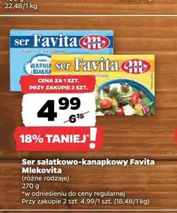 Netto Ser sałatkowo-kanapkowy Favita Mlekovita oferta