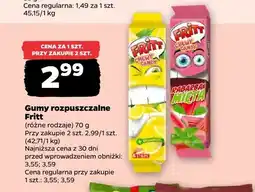 Netto Gumy rozpuszczalne Fritt o smaku rabarbaru i miety oferta