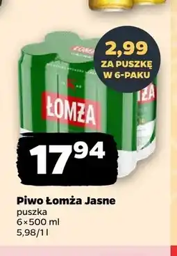 Netto Piwo Łomża Jasne 6-pak oferta