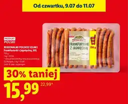 Lidl Kiełbaski frankfurterki z jagnięciną Regionalne Polskie Szlaki XXL oferta