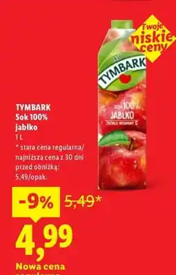 Lidl Sok 100% jabłko Tymbark oferta