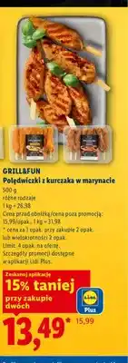 Lidl Polędwiczki z kurczaka w marynacie Grill&Fun oferta