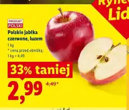 Lidl Jabłka czerwone luzem polskie oferta