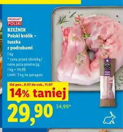 Lidl Tuszka z królika z podrobami Rzeźnik oferta