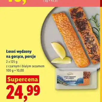 Lidl Łosoś wędzony na gorąco porcje oferta
