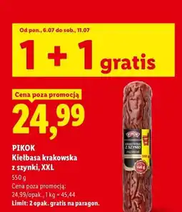 Lidl Kiełbasa krakowska z szynki Pikok XXL oferta