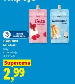 Lidl Mus deser Owolovo Beza z malinami oferta
