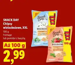 Lidl Chipsy wielozbożowe XXL Snack Day pomidor z bazylią oferta