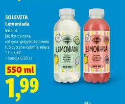 Lidl Lemoniada Solevita cytryna-grejpfrut-pomelo oferta