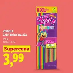 Lidl Żelki Rainbow Zozole XXL oferta