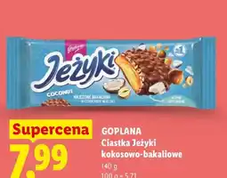 Lidl Ciastka Jeżyki kokosowo-bakaliowe Goplana oferta