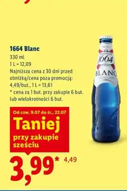 Lidl Piwo 1664 Blanc oferta
