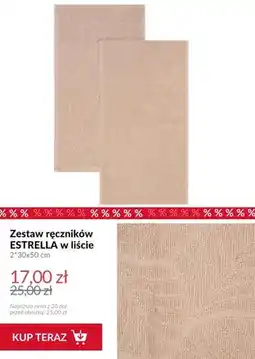 Homla Zestaw ręczników Estrella w liście 2-pak 30x50 cm oferta