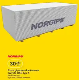 Castorama Płyta gipsowo-kartonowa zwykła GKB typ A Norgips oferta