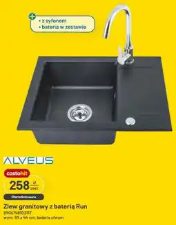 Castorama Zlew granitowy z baterią Run Alveus oferta