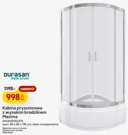 Castorama Kabina prysznicowa z wysokim brodzikiem Durasan Maxima oferta