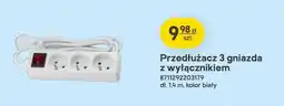 Castorama Przedłużacz 3 gniazda z wyłącznikiem biały 1,4 m oferta