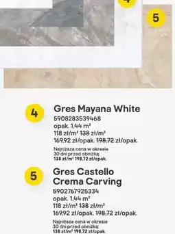 Castorama Gres Castello Crema Carving oferta