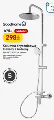Castorama Kolumna prysznicowa GoodHome Cavally z baterią chrom oferta