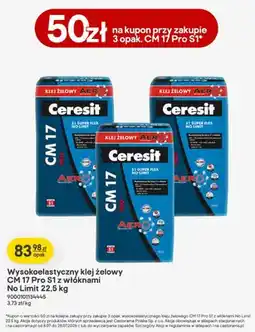 Castorama Klej żelowy Ceresit CM 17 Pro S1 z włóknami No Limit oferta