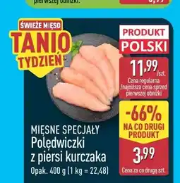 ALDI Polędwiczki z piersi kurczaka Mięsne Specjały oferta