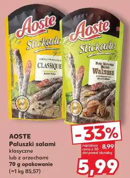 Kaufland Aoste Paluszki salami klasyczne oferta