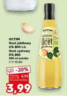 Kaufland OCTIM Ocet jabłkowy 6% BIO lub Ocet cydrowy 5% BIO 300 ml butelka oferta