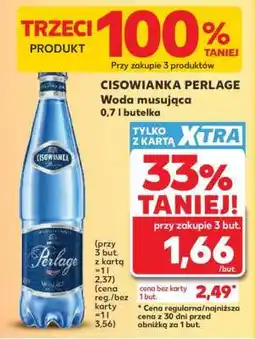 Kaufland CISOWIANKA PERLAGE Woda musująca 0,7 l butelka oferta