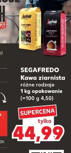 Kaufland SEGAFREDO Kawa ziarnista różne rodzaje 1 kg opakowanie oferta