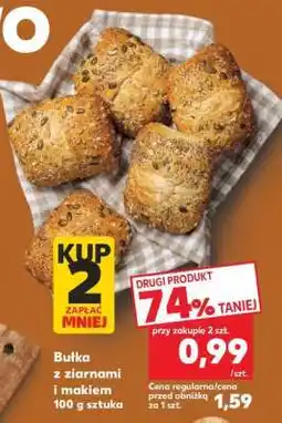 Kaufland Bułka z ziarnami i makiem 100 g sztuka oferta