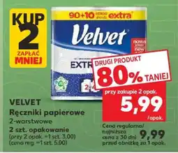 Kaufland VELVET Ręczniki papierowe 2-warstwowe 2 szt. opakowanie oferta