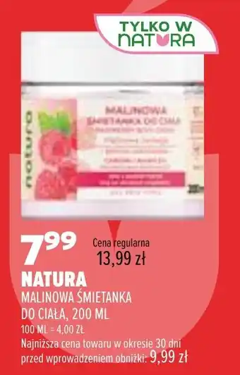 Natura Malinowa Śmietanka do Ciała