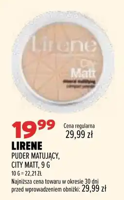 Drogerie Natura Lirene Puder Matujący, City Matt oferta