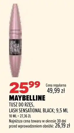 Drogerie Natura Maybelline Tusz do rzęs, Lash Sensational Black oferta
