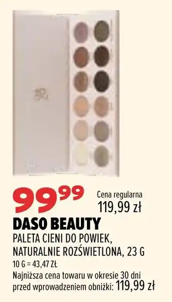 Drogerie Natura DASO BEAUTY PALETA CIENI DO POWIEK, NATURALNIE ROZŚWIETLONA oferta