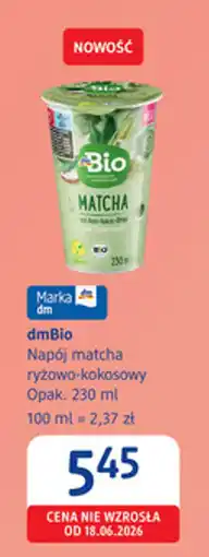 dm drogerie markt dmBio Napój matcha ryżowo-kokosowy oferta