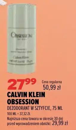 Drogerie Natura Calvin Klein Obsession Dezodorant w sztyfcie oferta