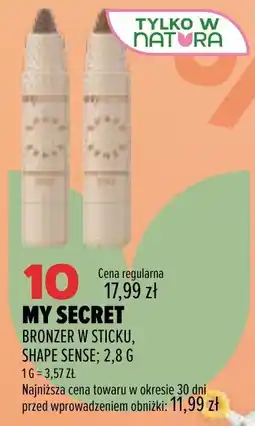 Drogerie Natura My Secret Bronzer w sticku, Shape Sense oferta