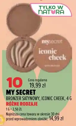 Drogerie Natura My Secret Bronzer Satynowy, Iconic Cheek oferta