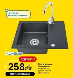 Castorama Zlew granitowy z baterią Run oferta