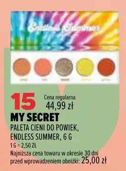 Drogerie Natura MY SECRET PALETA CIENI DO POWIEK, ENDLESS SUMMER oferta