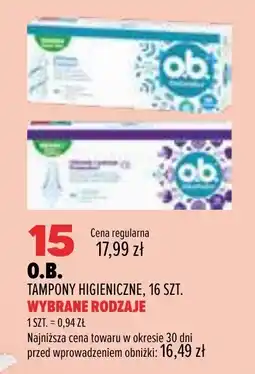 Drogerie Natura O.B. TAMPONY HIGIENICZNE oferta