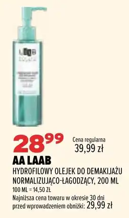 Drogerie Natura AA LAAB HYDROFILOWY OLEJEK DO DEMAKIJAŻU NORMALIZUJĄCO-LAGODZĄCY oferta
