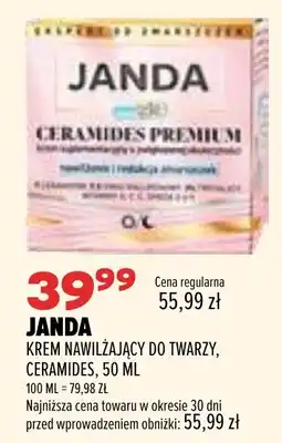 Drogerie Natura JANDA KREM NAWILŻAJĄCY DO TWARZY, CERAMIDES oferta