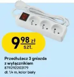 Castorama Przedłużacz 3 gniazda z wyłącznikiem oferta